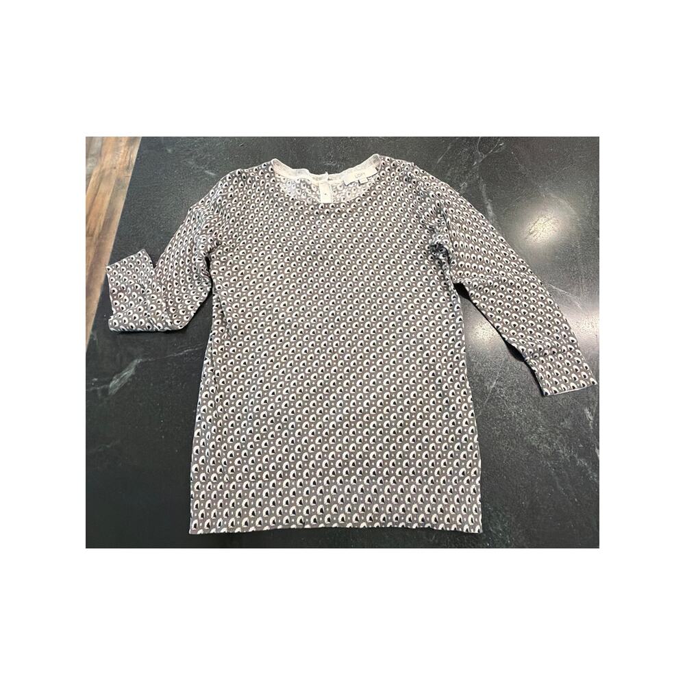 Ann Taylor Loft Button Back Patterned Lightweight… - image 6